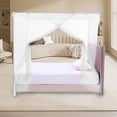 thumbnail image 1 of Net Tent for Twin Bed | Breathable Polyester Mesh Canopy | Privacy Curtain with One Side Opening | Elegant Lace Design | 76.7x64.9x59in | Indoor Outdoor Use | Easy Install, 1 of 7