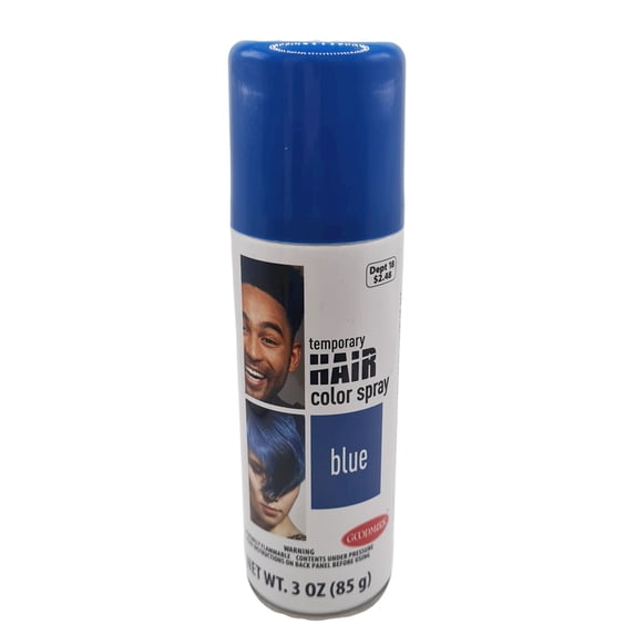 Net Wt. 3oz (85g), Temporary Hair Color Spray, Blue,Unisex Adult Halloween Makeup, Goodmark
