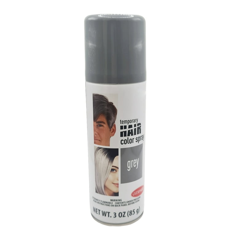 Net Wt. 3oz (85g), Temporary Hair Color Spray, Grey,Unisex Adult 