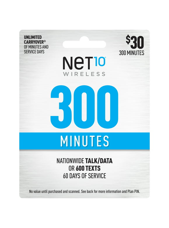 Net10 $30 Basic Phone 60-Day Prepaid Plan Direct Top Up