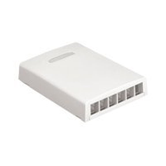 Panduit NetKey Surface Mount Boxes - Surface mount box - white - 6 ports
