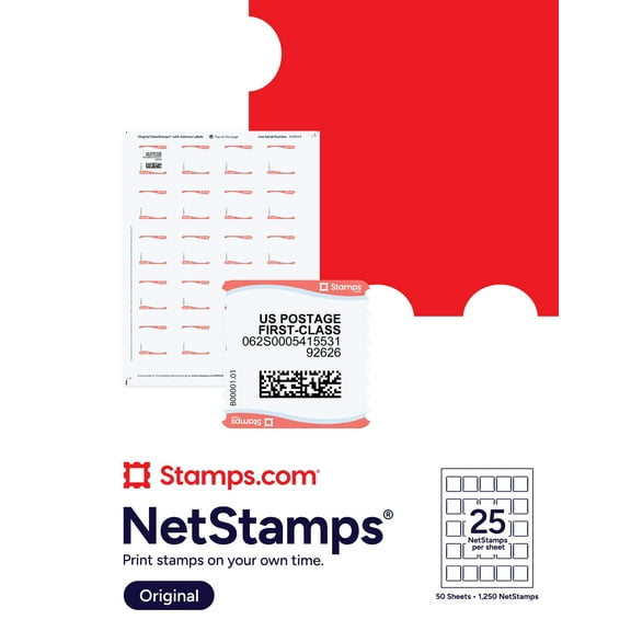 NetStamps 1250 ct - Blank Postage Labels - NOT Forever Stamps