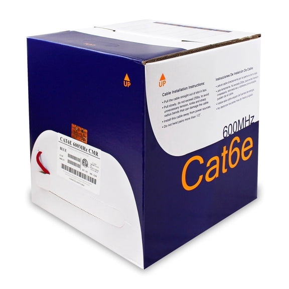 NetStrand 1000ft Solid Cat6e Cable - 23AWG 600MHz CMR, ETL - Red