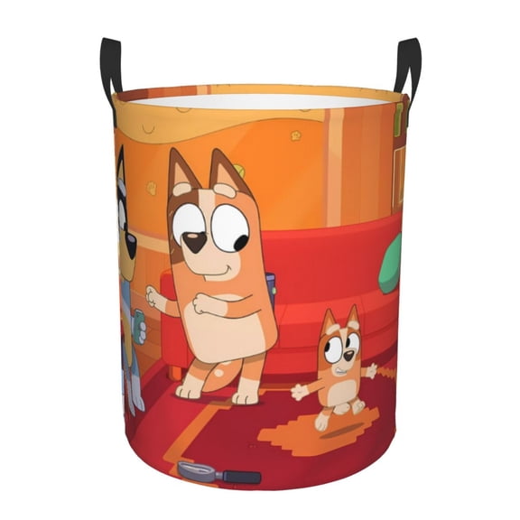 Netaao Bluey for Circular Hamper Modern Laundry Basket with Handles-Medium