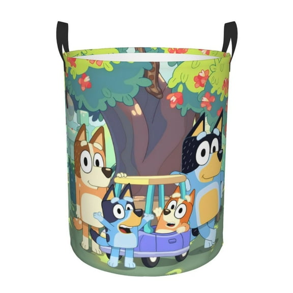 Netaao Bluey for Circular Hamper Modern Laundry Basket with Handles-Medium