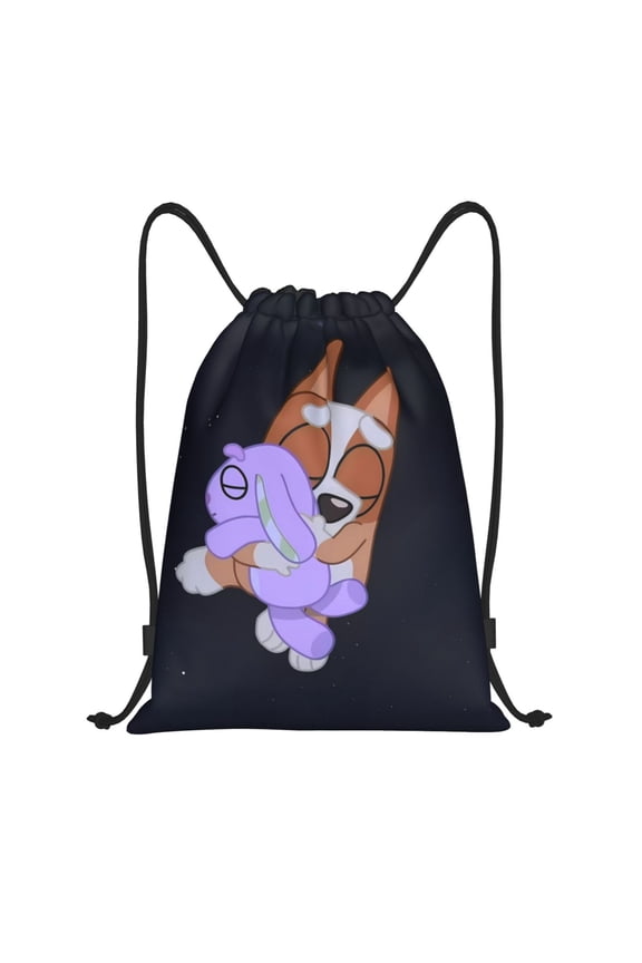 Bluey for Drawstring Backpack Bag Sport Gym Sackpackfor Sports, Gym, Travel, Swimming, Beach-Small