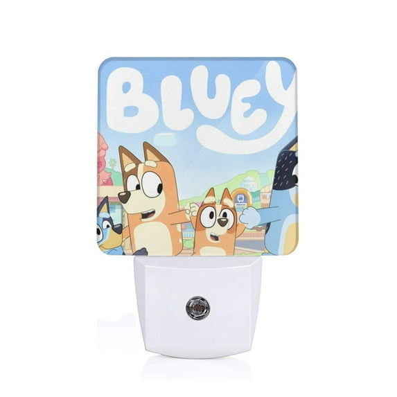 Netaao Bluey for Plug in Night Light, Dusk to Dawn Nightlight Led Night Light for Bedroom, Bathroom, Hallway-EU