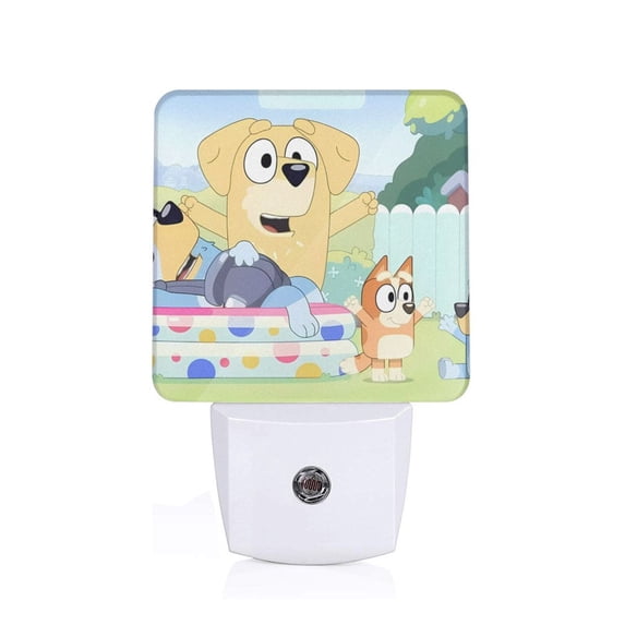 Netaao Bluey for Plug in Night Light, Dusk to Dawn Nightlight Led Night Light for Bedroom, Bathroom, Hallway-UK