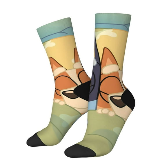 Netaao Bluey for Socks for Men and Women Non-Slip Middle Tube Socks Casual Crew Socks