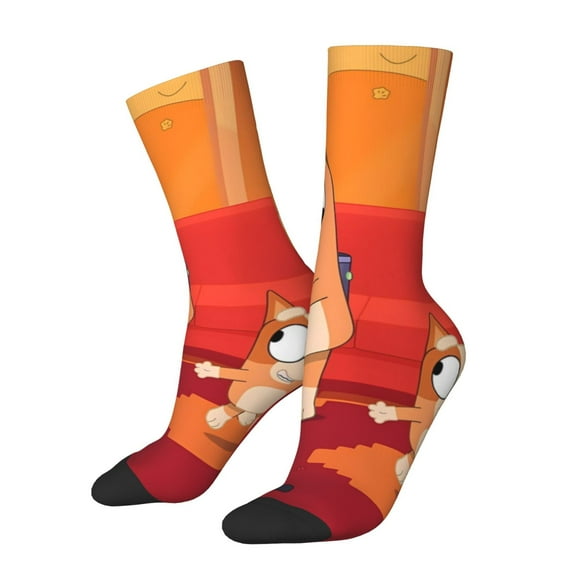 Netaao Bluey for Socks for Men and Women Non-Slip Middle Tube Socks Casual Crew Socks