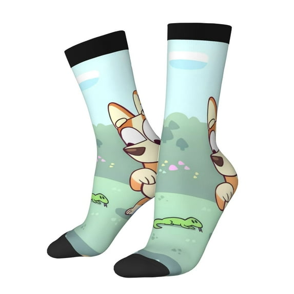 Netaao Bluey for Socks for Men and Women Non-Slip Middle Tube Socks Casual Crew Socks