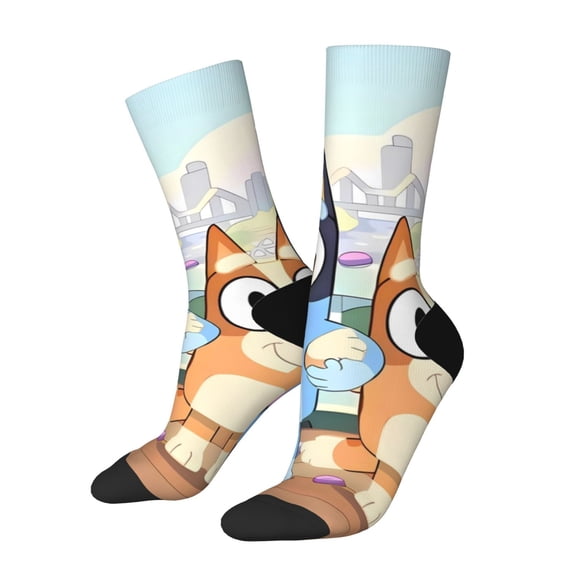 Netaao Bluey for Socks for Men and Women Non-Slip Middle Tube Socks Casual Crew Socks