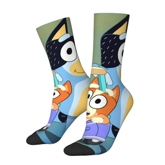 Netaao Bluey for Socks for Men and Women Non-Slip Middle Tube Socks Casual Crew Socks