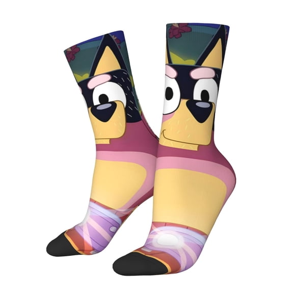 Netaao Bluey for Socks for Men and Women Non-Slip Middle Tube Socks Casual Crew Socks