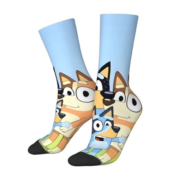 Netaao Bluey for Socks for Men and Women Non-Slip Middle Tube Socks Casual Crew Socks