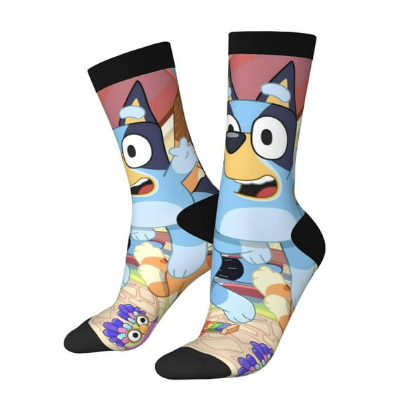 Netaao Bluey for Socks for Men and Women Non-Slip Middle Tube Socks Casual Crew Socks