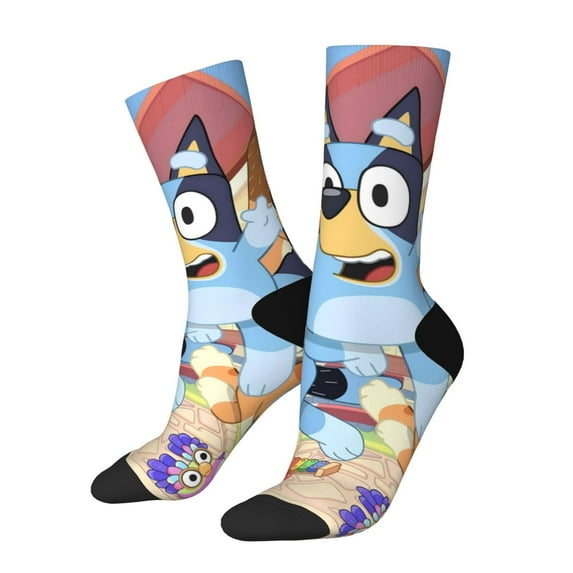 Netaao Bluey for Socks for Men and Women Non-Slip Middle Tube Socks Casual Crew Socks