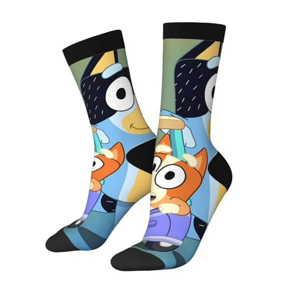 Netaao Bluey for Socks for Men and Women Non-Slip Middle Tube Socks Casual Crew Socks