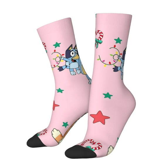 Netaao Bluey for Socks for Men and Women Non-Slip Middle Tube Socks Casual Crew Socks