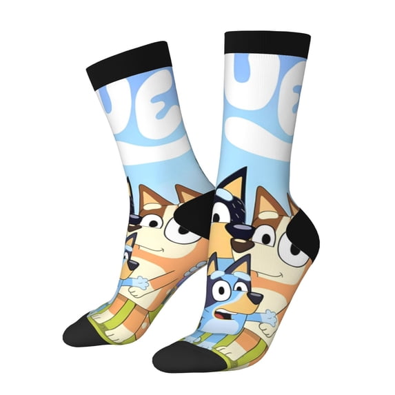 Netaao Bluey for Socks for Men and Women Non-Slip Middle Tube Socks Casual Crew Socks