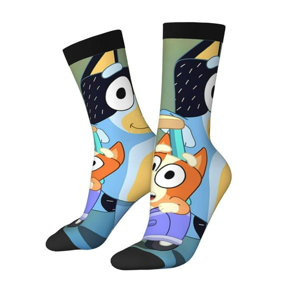 Netaao Bluey for Socks for Men and Women Non-Slip Middle Tube Socks Casual Crew Socks