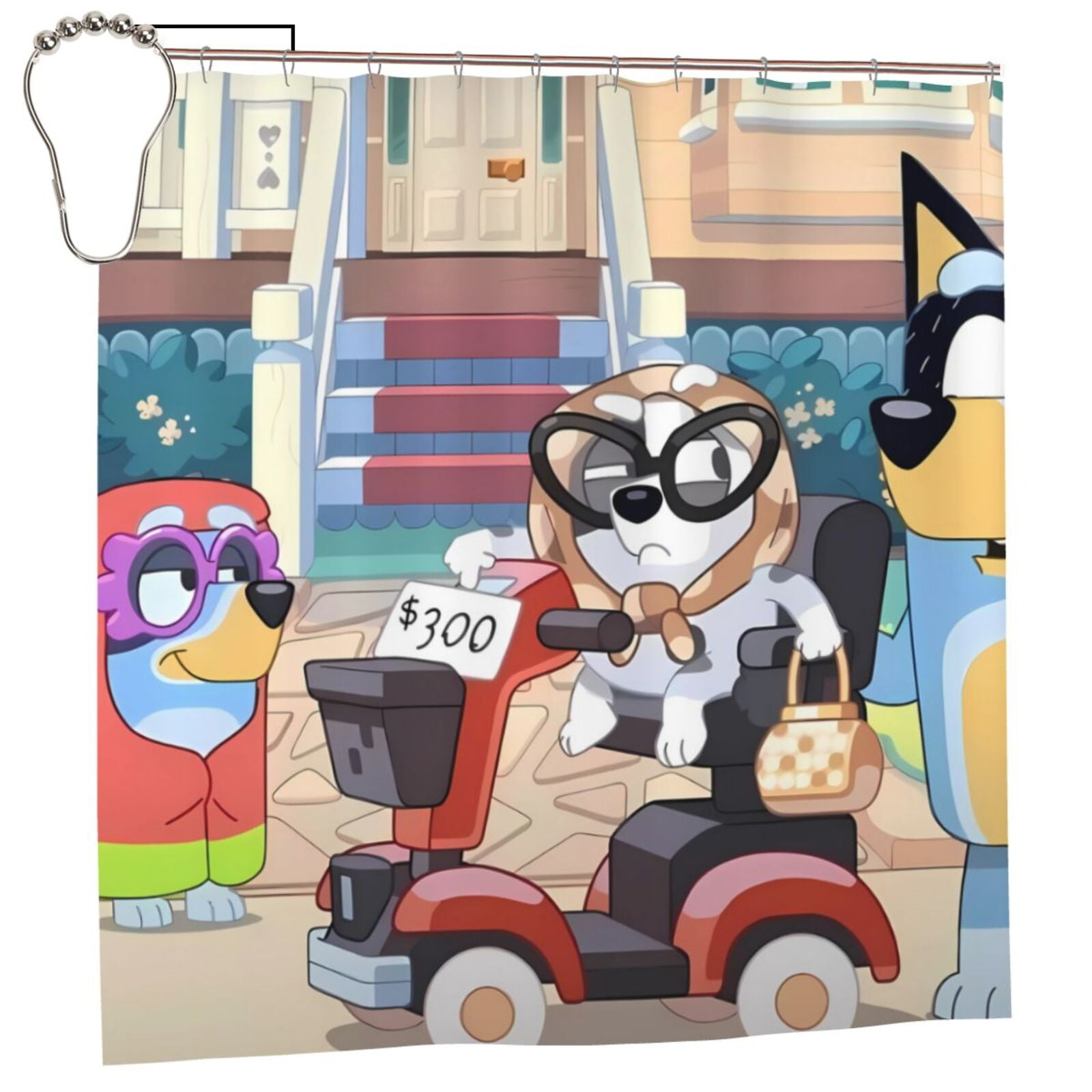 Netaao Bluey for Waterproof Shower Curtain 72x72in with Hooks Machine ...