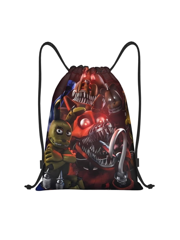 Five Nights At Freddy'S for Drawstring Backpack Bag Sport Gym Sackpackfor Sports, Gym, Travel, Swimming, Beach-
