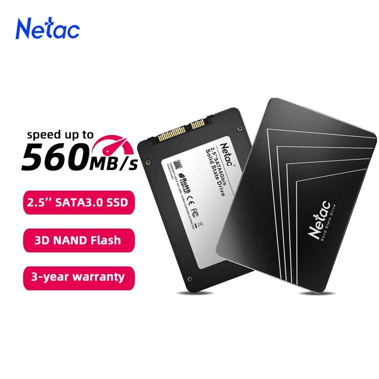 Netac N530S 1TB SSD 2.5インチ Netac N530S 1TB SSD 2.5 inches SATA III Internal Solid State