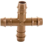 Netafim 17mm Techline Insert Cross - Drip Irrigation Barbed Cross Connector 100 PCS | Compatible with 1/2 Drip Line Tubing | Easy Install | Precision Garden Watering 100 Pack