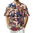thumbnail image 1 of Netecom 4th of July Cat Hawaiian Shirt for Men, Patriotic Style, Button Down Summer Beach Short Sleeve, S-5XL, 1 of 6