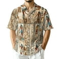 thumbnail image 1 of Netecom Ancient Egyptian Hawaiian Shirt for Men, Button Down Summer Beach Short Sleeve, Vintage Style, S-5XL, 1 of 6