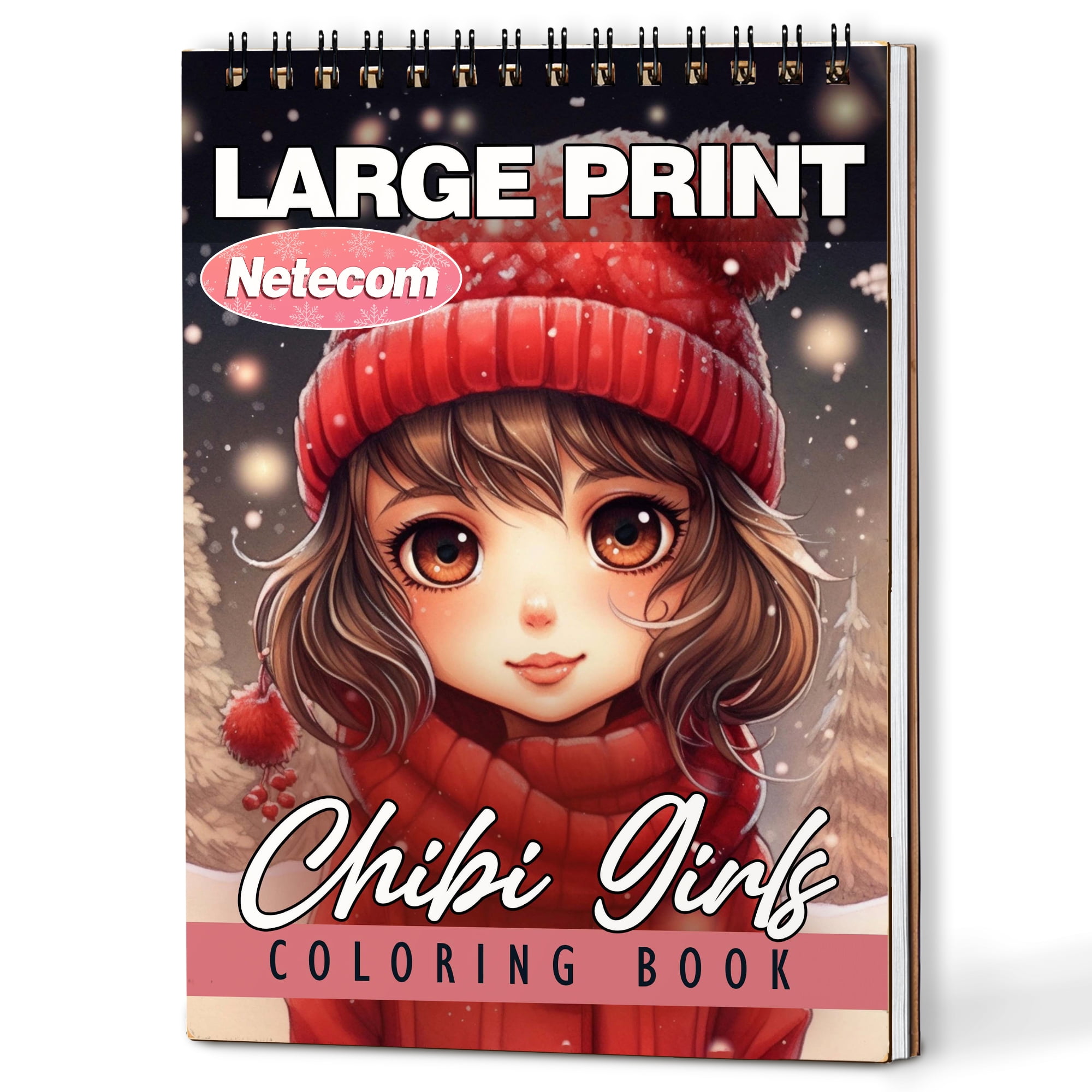 Relieved Chibi Netecom Chibi Girls Christmas Coloring Book Spiral Bound for Adults, A5 ...