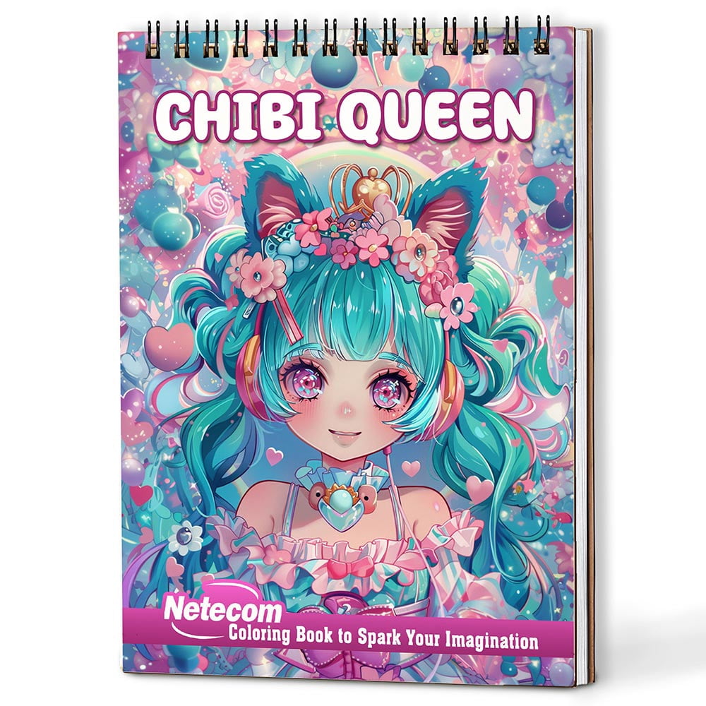 Relieved Chibi Netecom Chibi Queen Coloring Book Spiral Bound for Adults, A5 Wooden ...