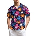 thumbnail image 1 of Netecom Cute Monster Art Hawaiian Shirt for Men Women, Cartoon Button Down Summer Aloha Beach Short Sleeve Shirts, 1 of 6
