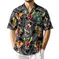 thumbnail image 1 of Netecom Dragon Cocktail Hawaiian Shirt for Men, Button Down Summer Beach Short Sleeve, Tropical Style, Sizes S-5XL, 1 of 6