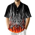thumbnail image 1 of Netecom Fire Dragon Hawaiian Shirt for Men, Mythical Style, Button Down Summer Beach Short Sleeve, S-5XL, 1 of 6
