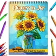 thumbnail image 1 of Netecom Flowers in Jar Coloring Book for Adults, Spiral Bound, Soft Cover, 1 of 6