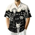 thumbnail image 1 of Netecom Gangster Cat Hawaiian Shirt for Men, Street Style, Button Down Summer Beach Short Sleeve, S-5XL, 1 of 6