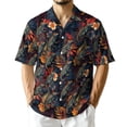 thumbnail image 1 of Netecom Iguanas Hawaiian Shirt for Men, Button Down Summer Beach Short Sleeve, Tropical Style, Sizes S-5XL, 1 of 6