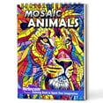 thumbnail image 1 of Netecom Mosaic Animals Coloring Book Spiral Bound for Adults, A5 Wooden Cover, 30 Intricate Mosaic Designs of Portrait Animals for Stress Relief and Relaxation, 1 of 6