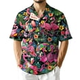 thumbnail image 1 of Netecom Pink Flamingo Hawaiian Shirt for Men Women, Flamingo Lover Gifts, Tropical Button Down Summer Beach Shirts, S-5XL, 1 of 6