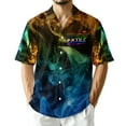 thumbnail image 1 of Netecom Pride Smoke Rainbow USA Flag Hawaiian Shirt for Men, Vintage Style, Button Down Summer Beach Short Sleeve, S-5XL, 1 of 6