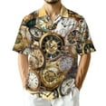 thumbnail image 1 of Netecom Retro Vintage Pocket Watch Hawaiian Shirt for Men, Watch Lover Gifts, Button Down Summer Beach Short Sleeve, S-5XL, 1 of 6