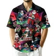 thumbnail image 1 of Netecom Santa Claus Rock Guitar Christmas Hawaiian Shirt for Men, Retro Music Holiday Button Down Summer Beach Shirt, S-5XL, 1 of 6