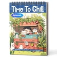 thumbnail image 1 of Netecom Time To Chill Coloring Book Spiral Bound For Adults, A5 Wooden Cover, 30 Delightful Coloring Pages of Chill Moments for Stress Relief and Relaxation, 1 of 6