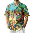 thumbnail image 1 of Netecom Tropical Parrot Hawaiian Shirt for Men, Bird Lover Gifts, Animal Floral Button Down Summer Aloha Beach Shirts, S-5XL, 1 of 6