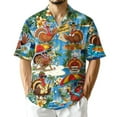 thumbnail image 1 of Netecom Turkey Happy Thanksgiving Hawaiian Shirt for Men Women, Funny Turkey Button Down Summer Beach Shirts, S-5XL, 1 of 6