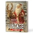 thumbnail image 1 of Netecom Vintage Christmas Coloring Book Spiral Bound for Adults, A5 Wooden Cover, 30 Charming Coloring Pages of Retro Christmas Decorations for Stress Relief and Relaxation, 1 of 6