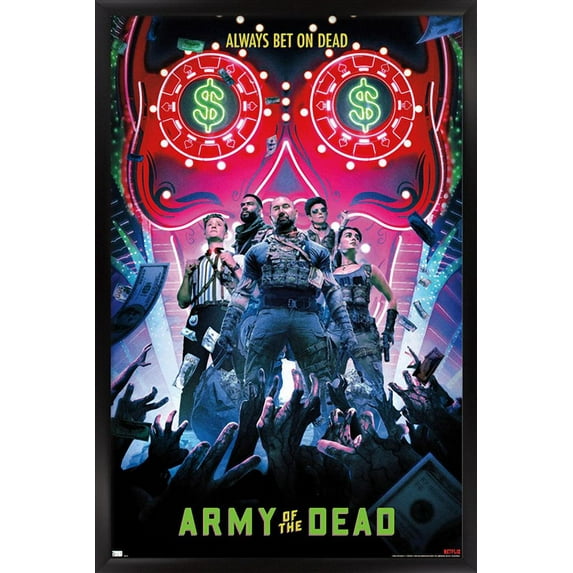 Netflix Army Of The Dead - Skull Wall Poster, 14.725" x 22.375", Framed