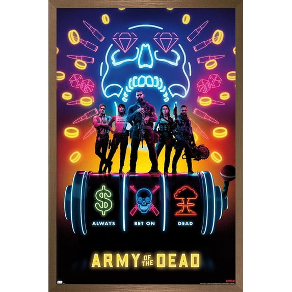 Netflix Army Of The Dead - Slots Wall Poster, 14.725" x 22.375", Framed